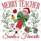 -CHR5462 Merry Teacher Decal