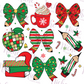 -CHR5463 Christmas Coquette Bow Teacher Decal