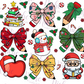 -CHR5464 Coquette Bow Teacher Christmas Decal