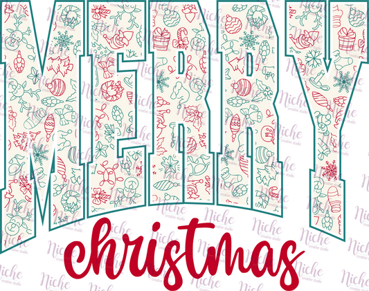 -CHR803 Merry Christmas Decal