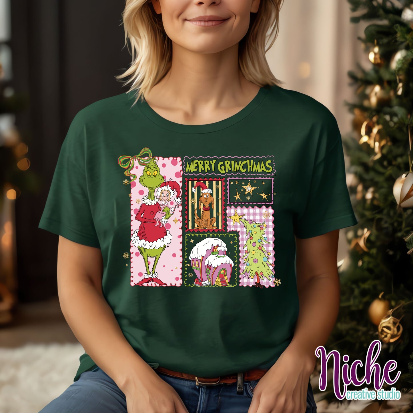 -CHR8427 Grinch Stamps Decal