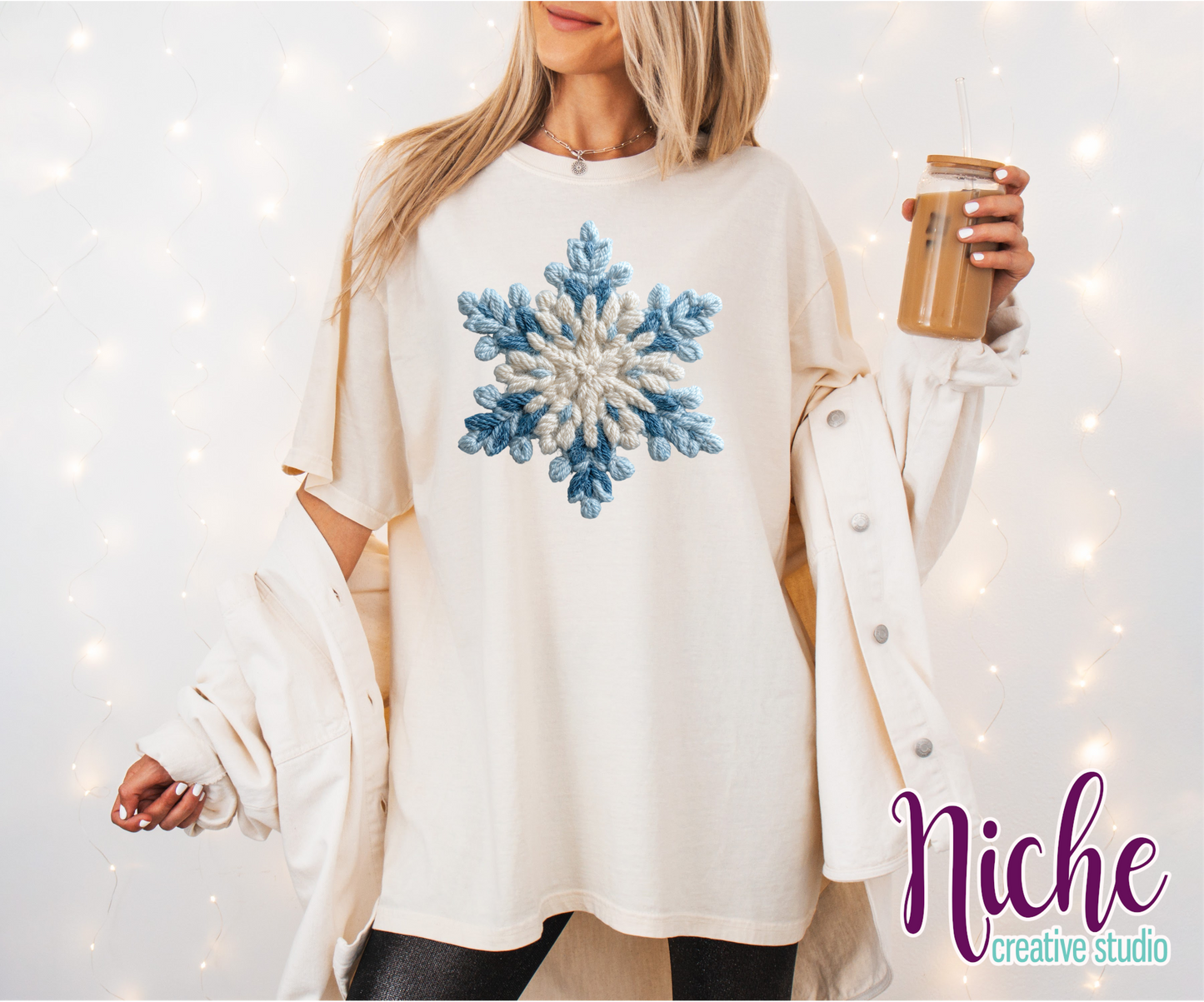 -CHR8445 Snowflake Crochet Decal