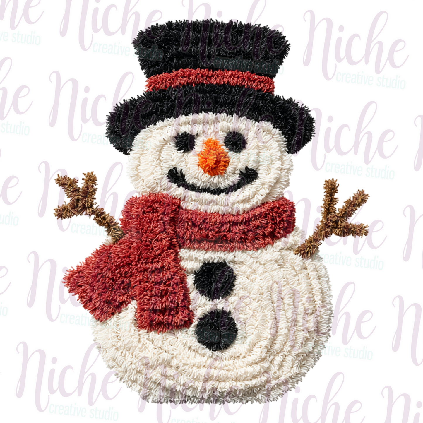 -CHR8446 Snowman Crochet Decal