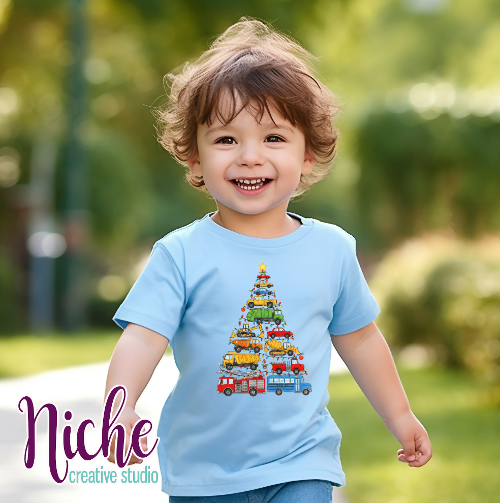 -CHR8478 Cars Christmas Tree Decal