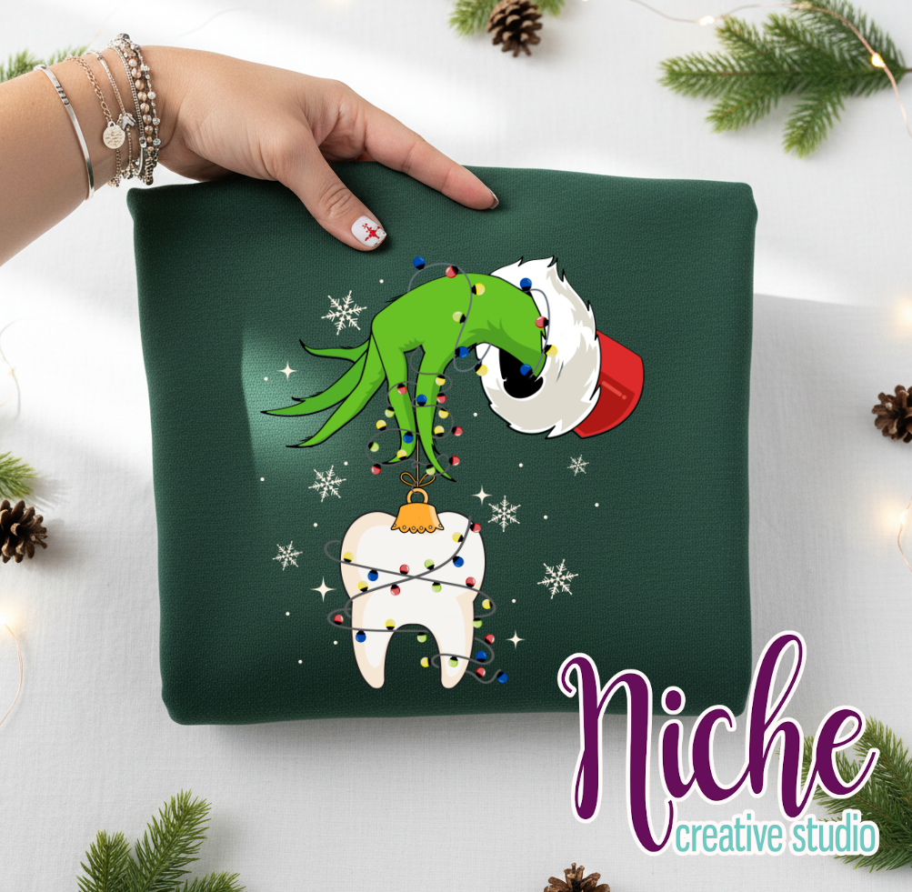 -CHR8525 Christmas Light Tooth Decal