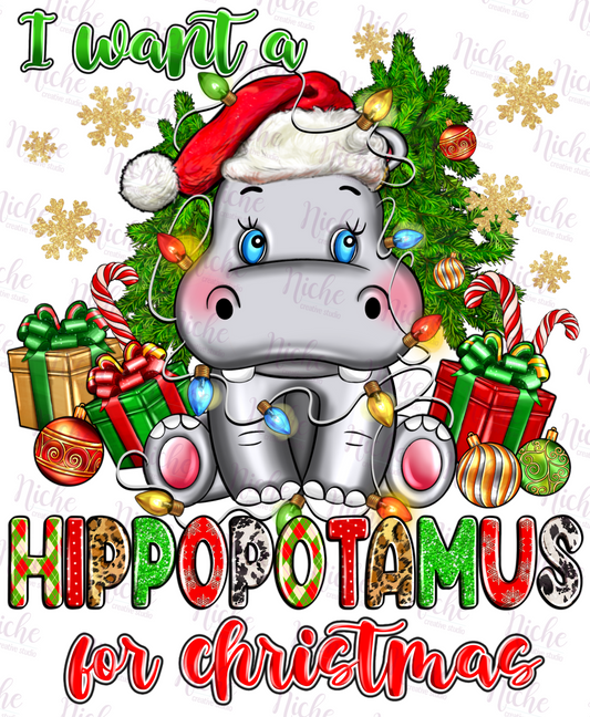 -CHR964 I Want a Hippopotamus Decal