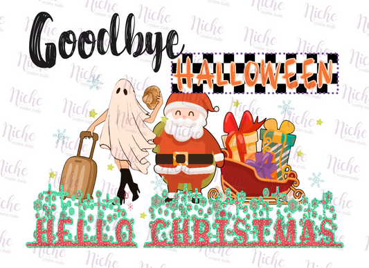 -CHR967 Goodbye Halloween Hello Christmas Decal