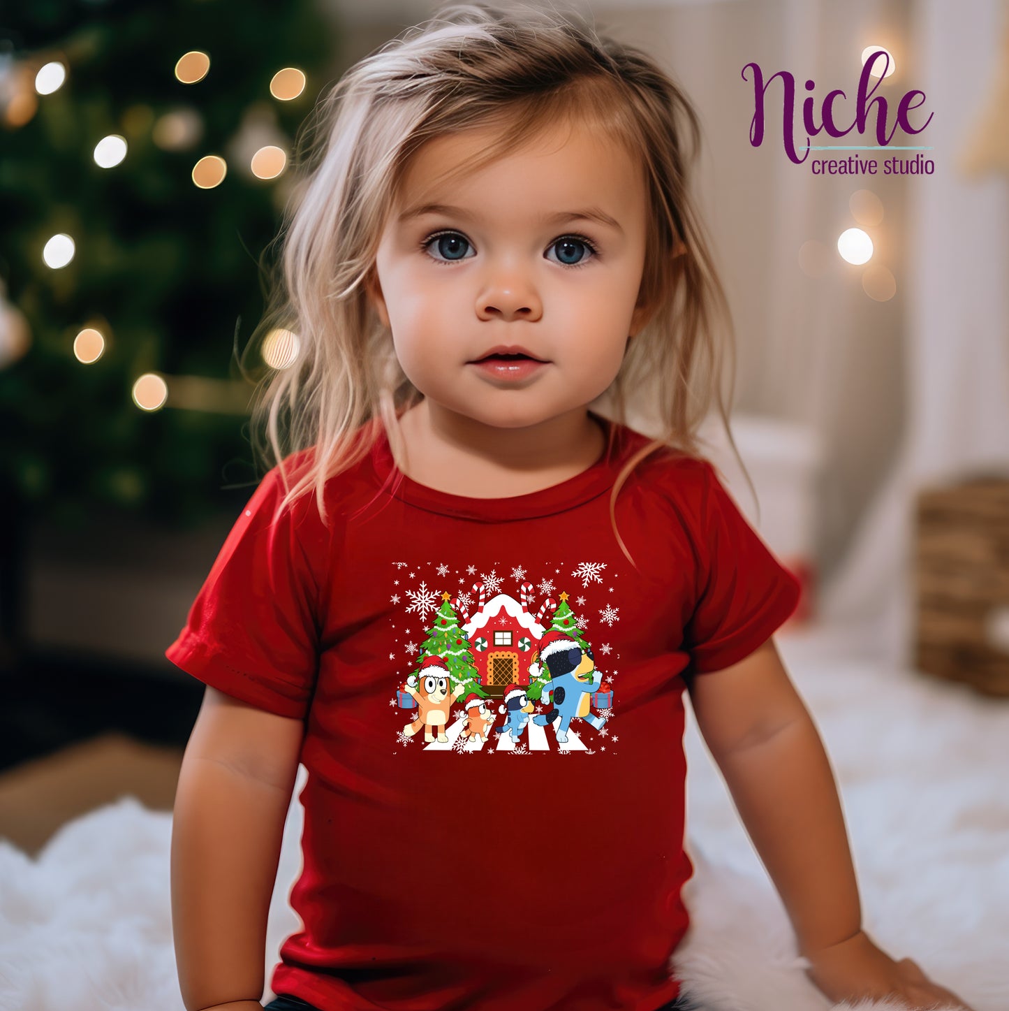 -CHR980 Blue Christmas Decal