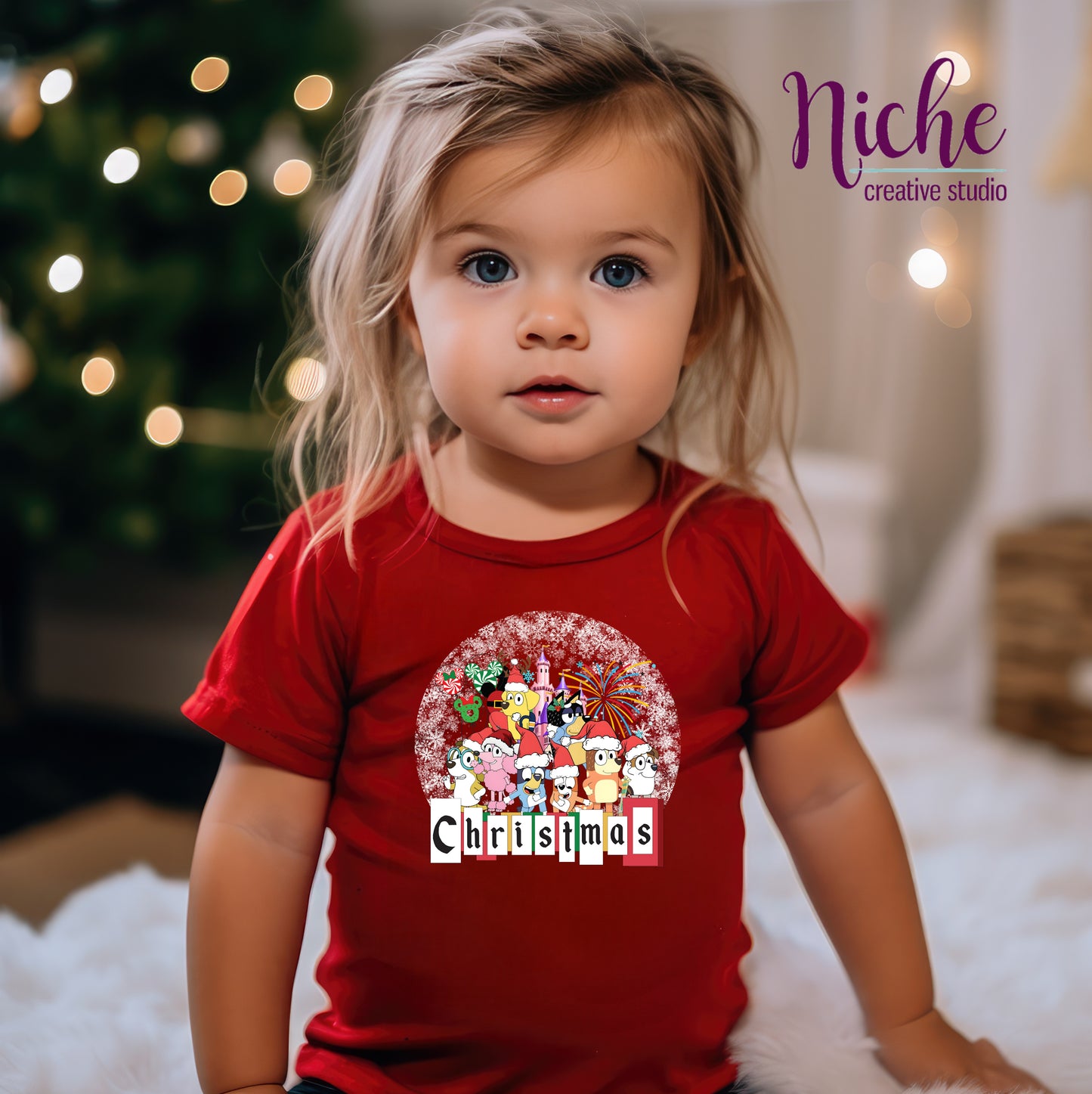 -CHR989 Blue Christmas Decal