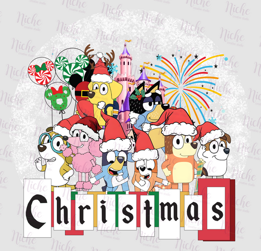 -CHR989 Blue Christmas Decal