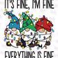 -CHR992 I'm Fine Christmas Lights Decal