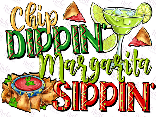 -CIN026 Chip Dippin' Margarita Sippin' Decal