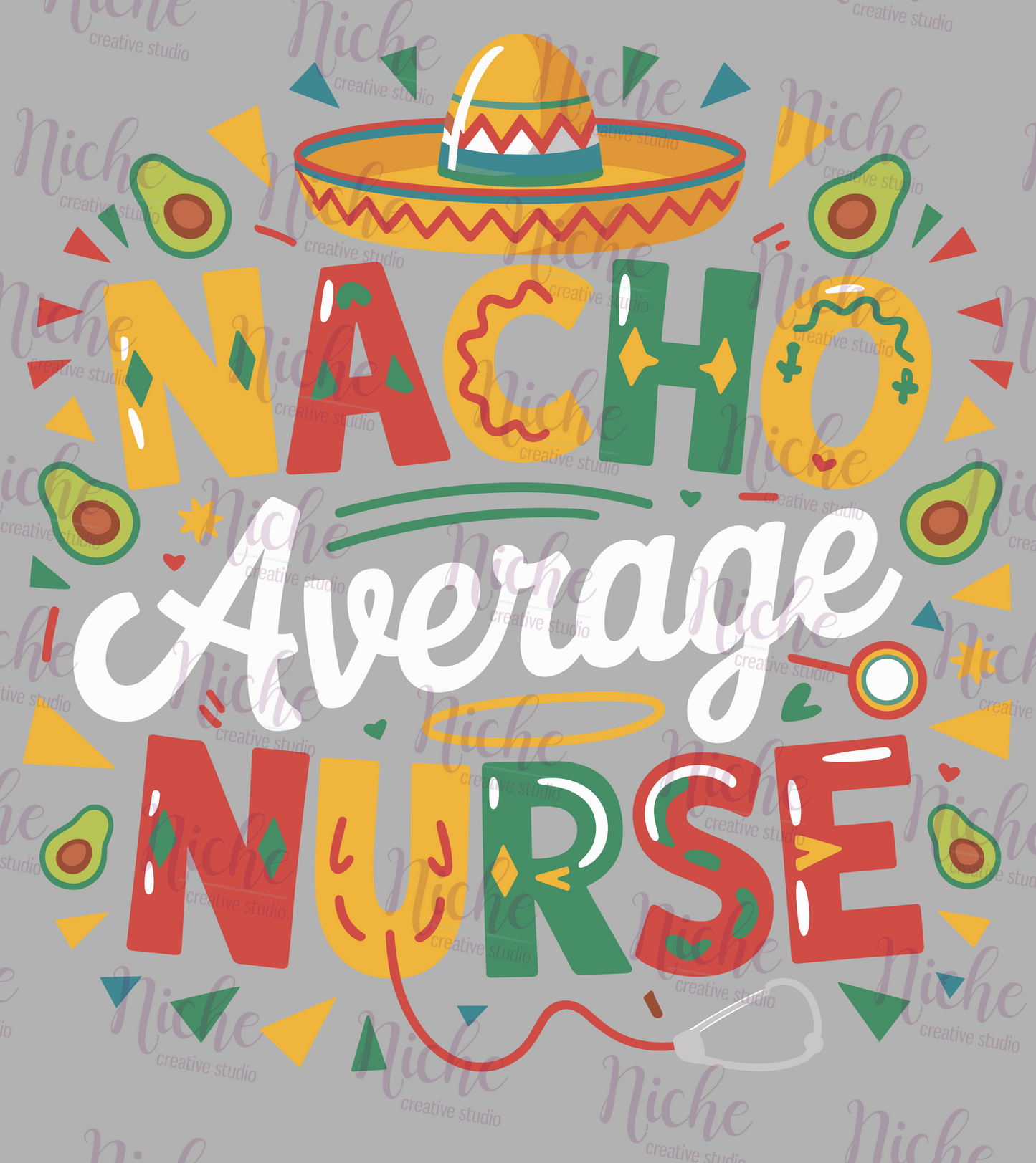 -CIN8133 Nacho Average Nurse Decal