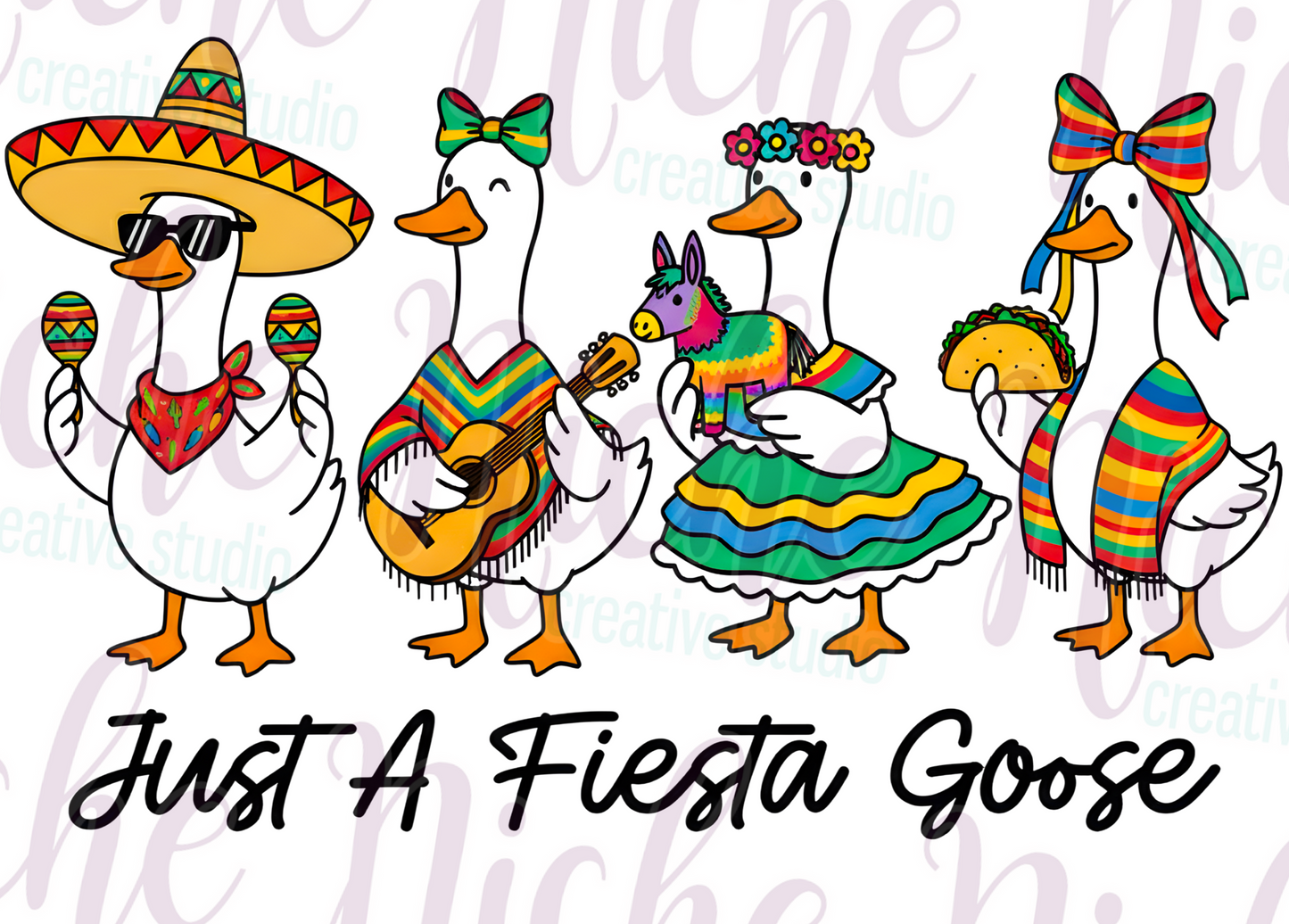-CIN8135 Just A Fiesta Goose Decal