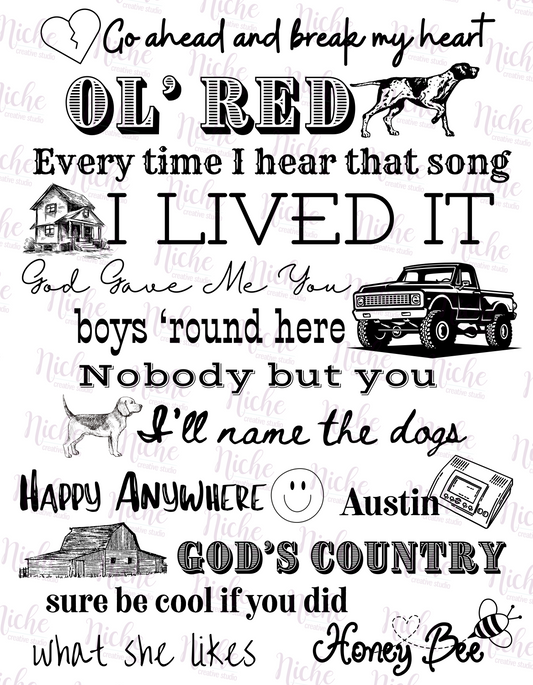 -CON1668 Shelton Word Collage Decal