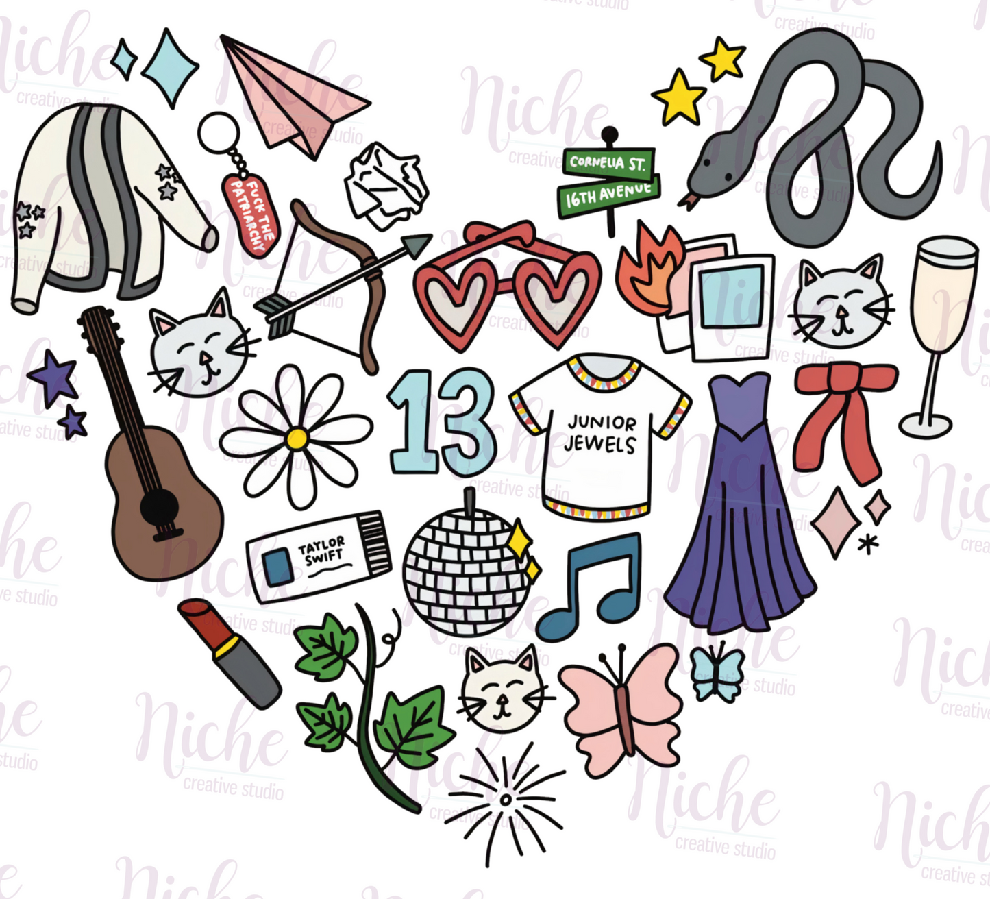 -CON5006 TS Heart Decal