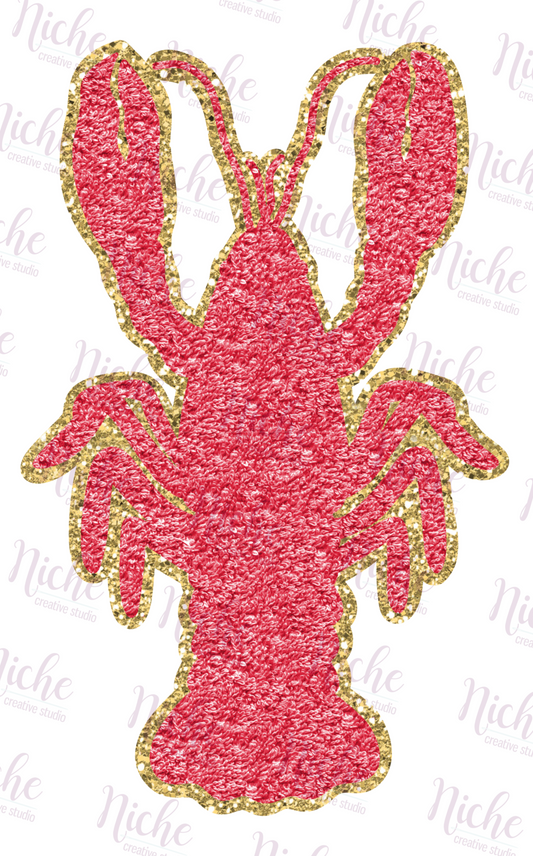 -CRA1052 Crawfish Faux Chenille Decal