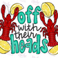-CRA1062 Off With Heads Crawfish Decal