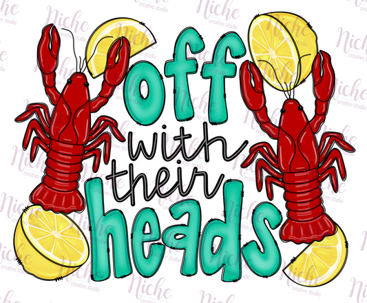 -CRA1062 Off With Heads Crawfish Decal