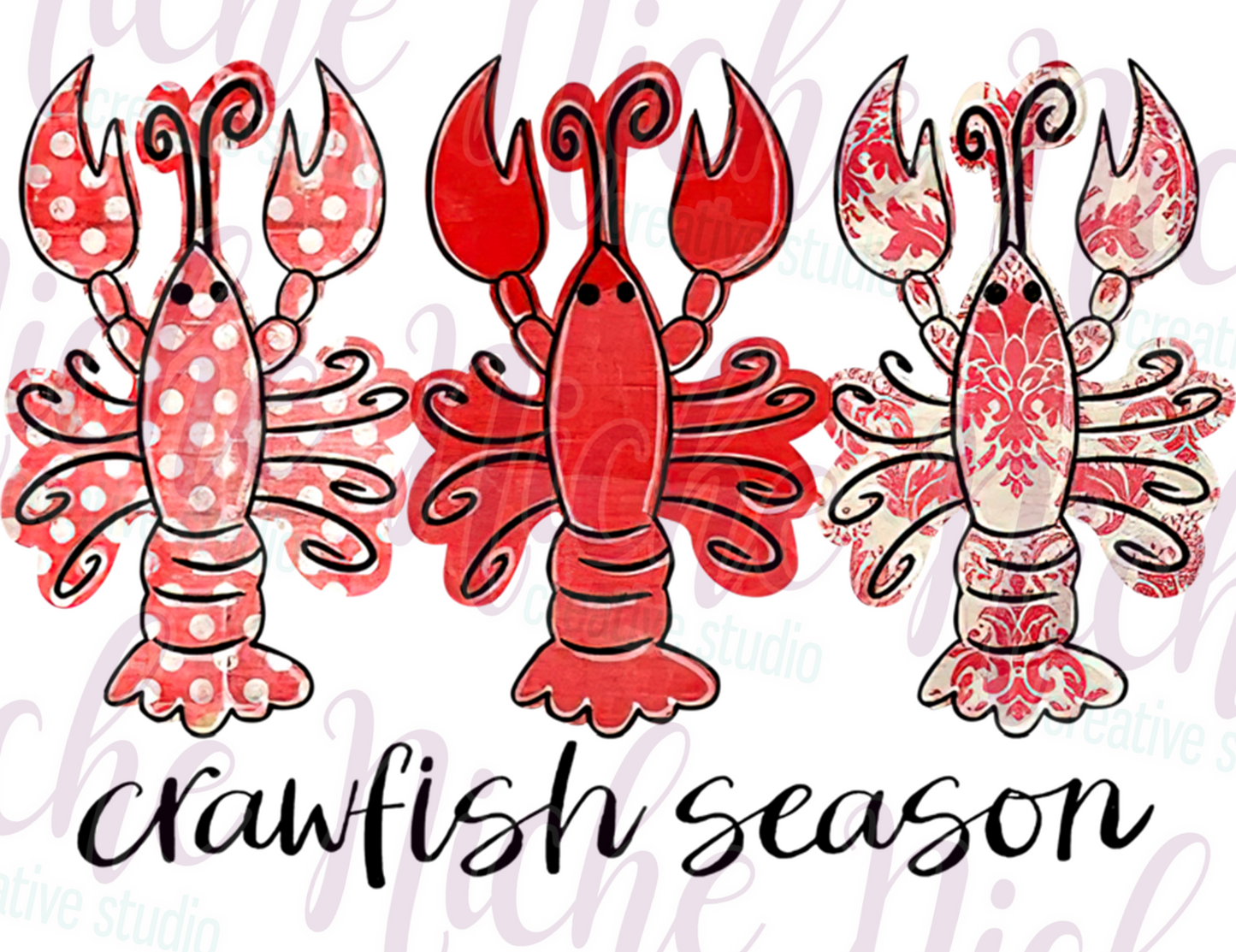 -CRA1856 Triple Crawfish Decal