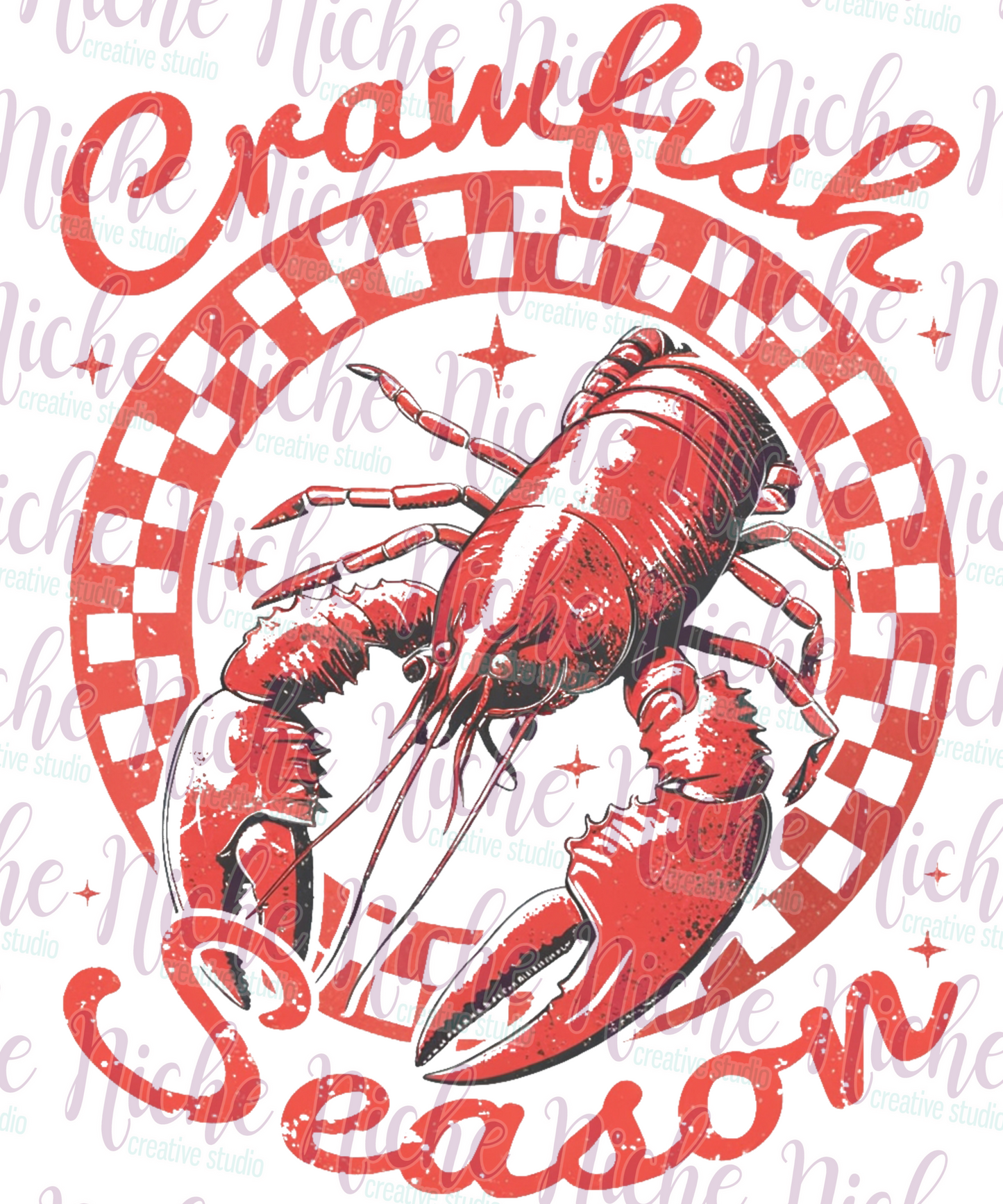 -CRA8143 Crawfish Season Preppy Decal