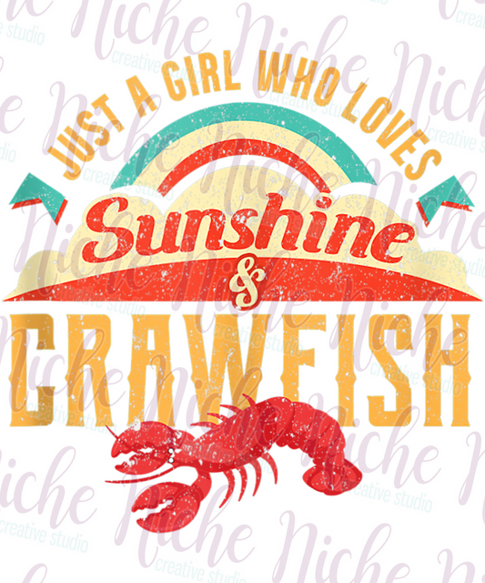 -CRA8149 Crawfish and Sunshine Decal