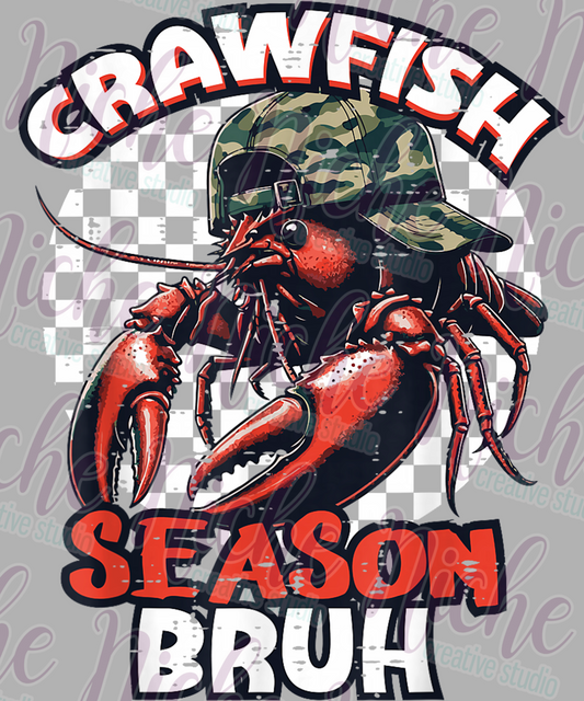 -CRA8151 Crawfish Season Bruh Decal