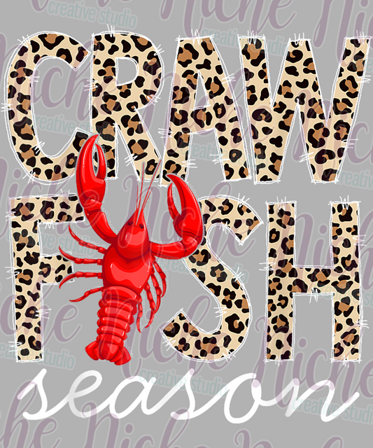 -CRA8153 Crawfish Season Leopard Decal