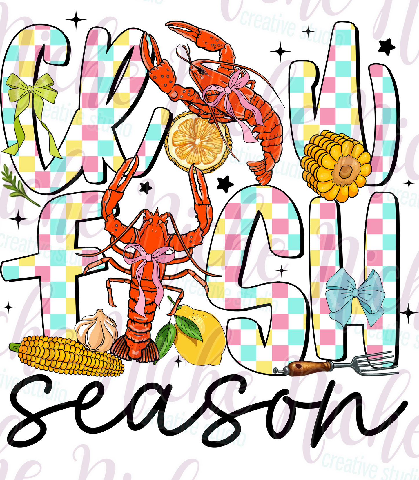 -CRA8161 Checkered Crawfish Season Decal