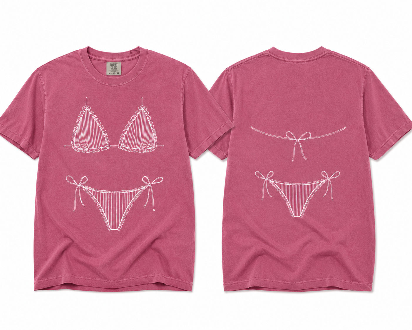 -WED4901 Bikini Front and Back Decal - Add A Customization