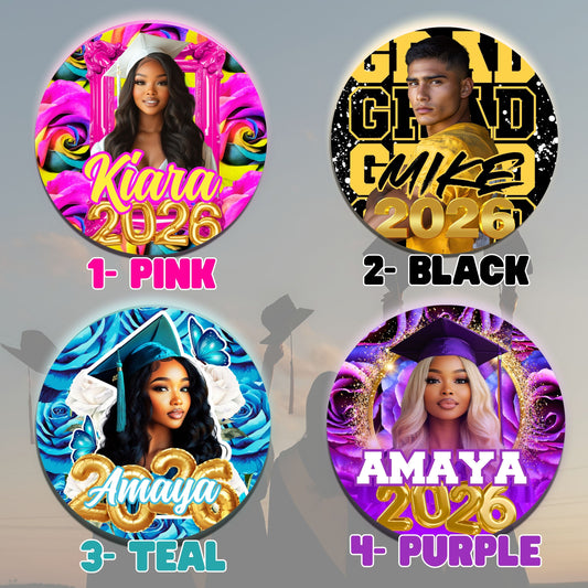 Custom GRAD Buttons - $3