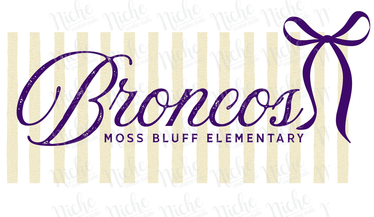 - BRO8841 Broncos MB Elementary Stripes Decal