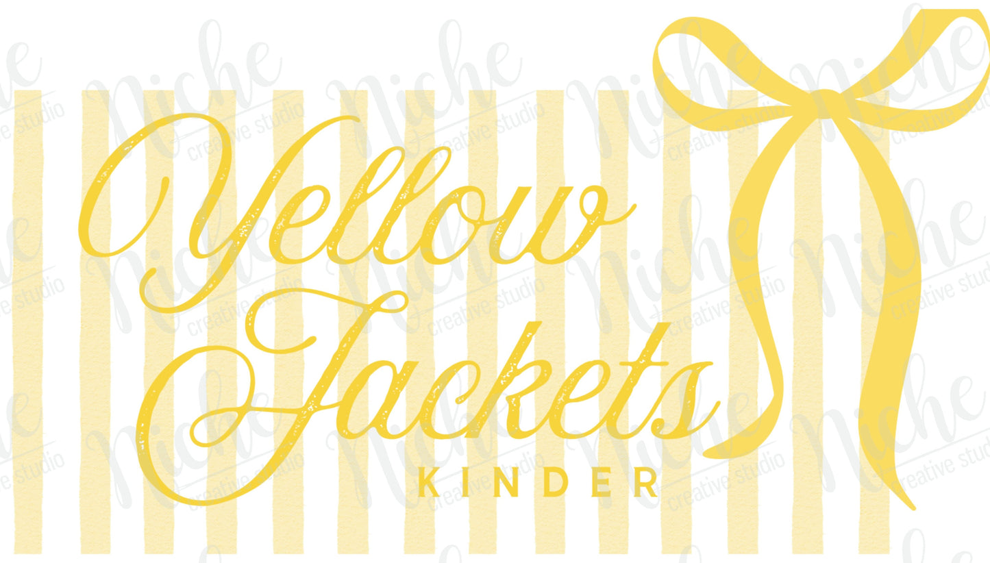 - KIN8000 Yellow Jackets Kinder Stripes Decal