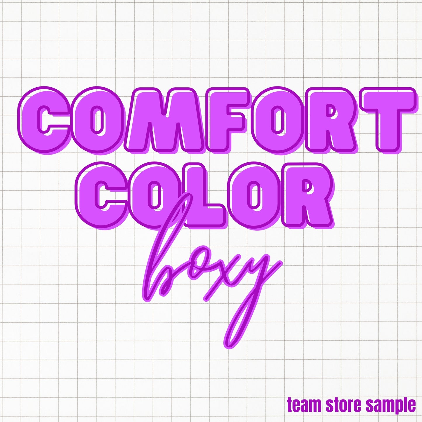 Team Store Sample - Comfort Colors T-Shirt 3023 Boxy - Adult