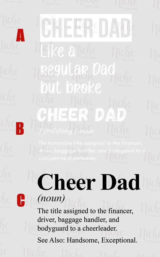 -DAN1789 Cheer Dad Decal