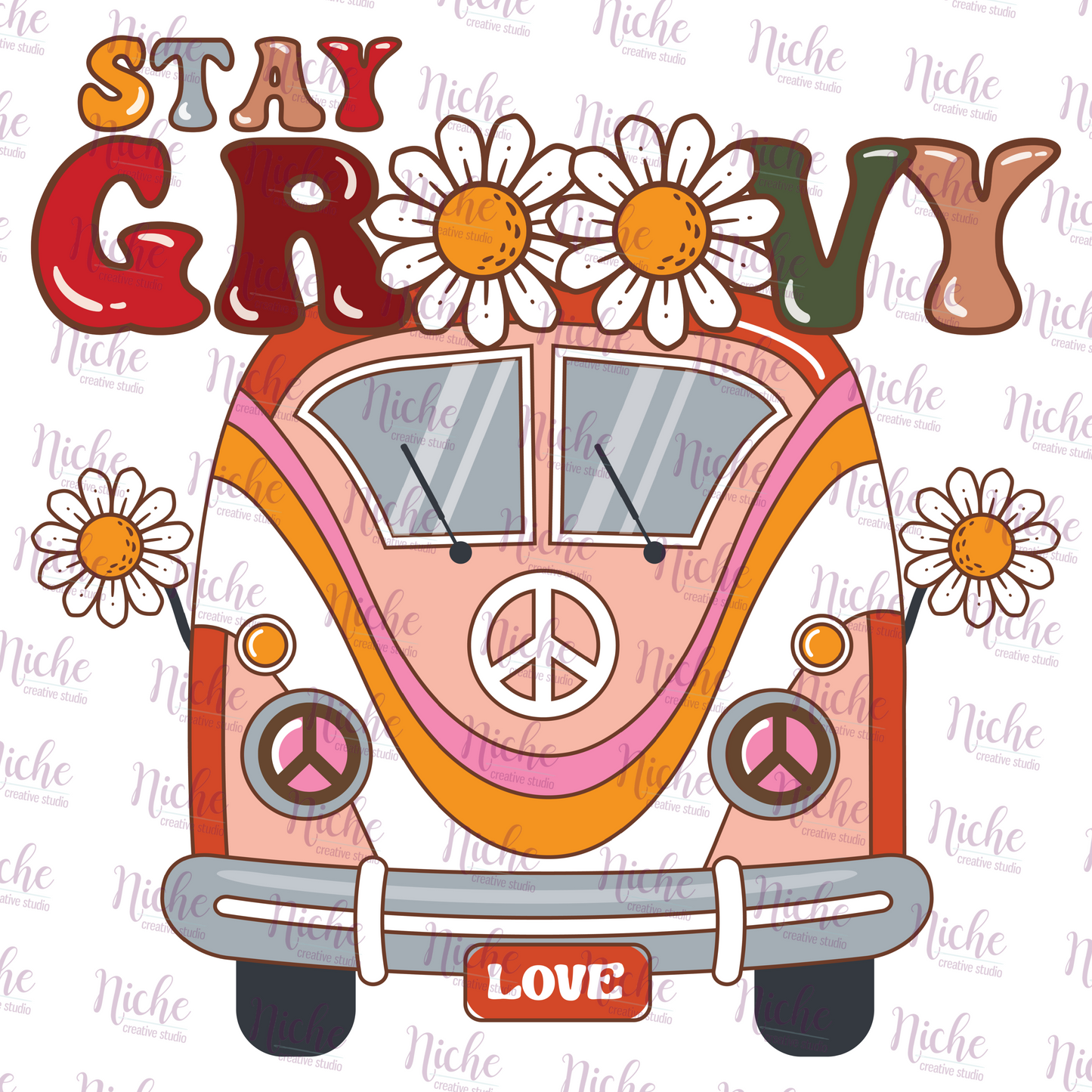 -DEC977 Groovy Van Decal