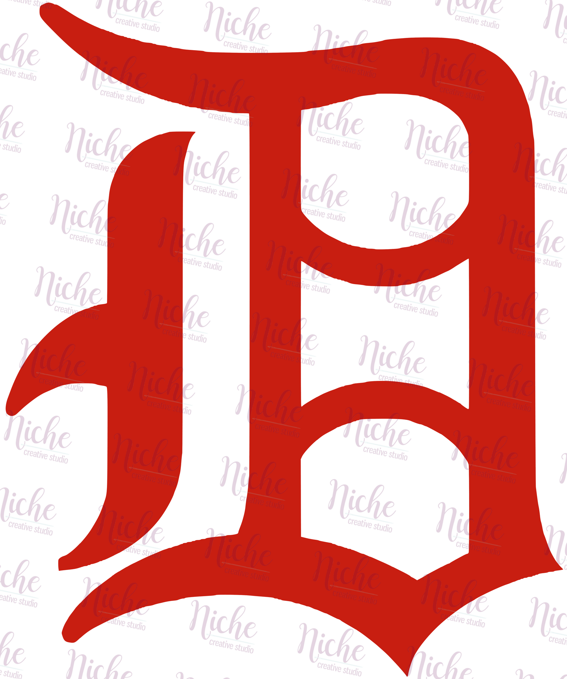DEQ1640 Dequincy D Red Decal Niche Creative Studio