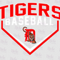 -DEQ1652 Dequincy Tigers Baseball Base Decal