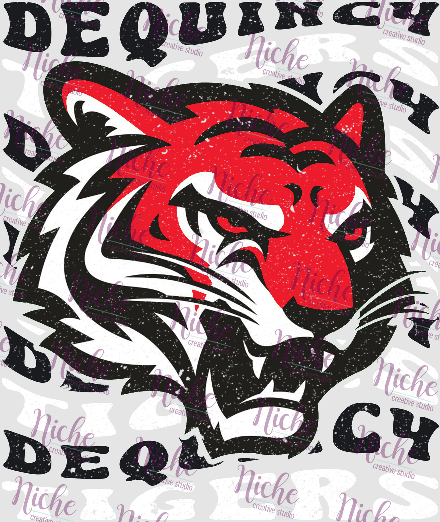 -DEQ790 Dequincy Tigers Distress Decal