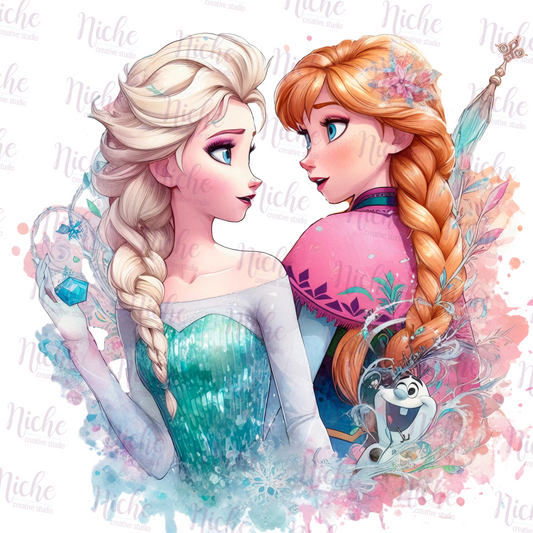 -DIS1082 Ice Queen and Sister Decal