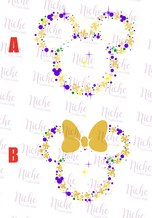 -DIS1477 Mouse Fleur De Lis Decal