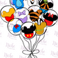 -DIS1660 Mouse Friends Balloons Decal