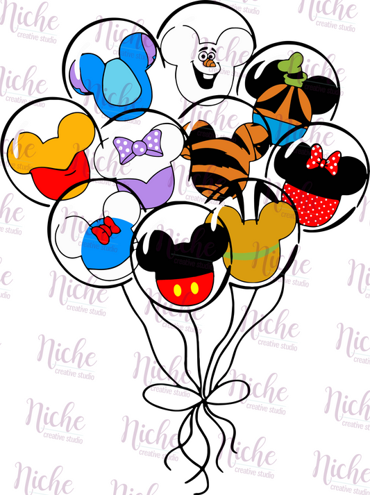 -DIS1660 Mouse Friends Balloons Decal
