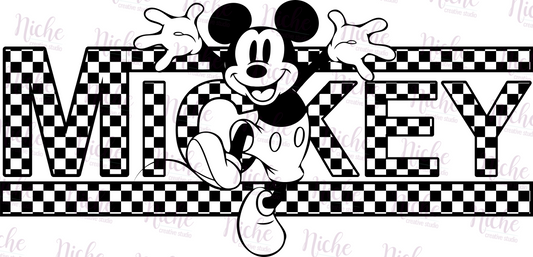 -DIS1666 Checkered Mouse Decal