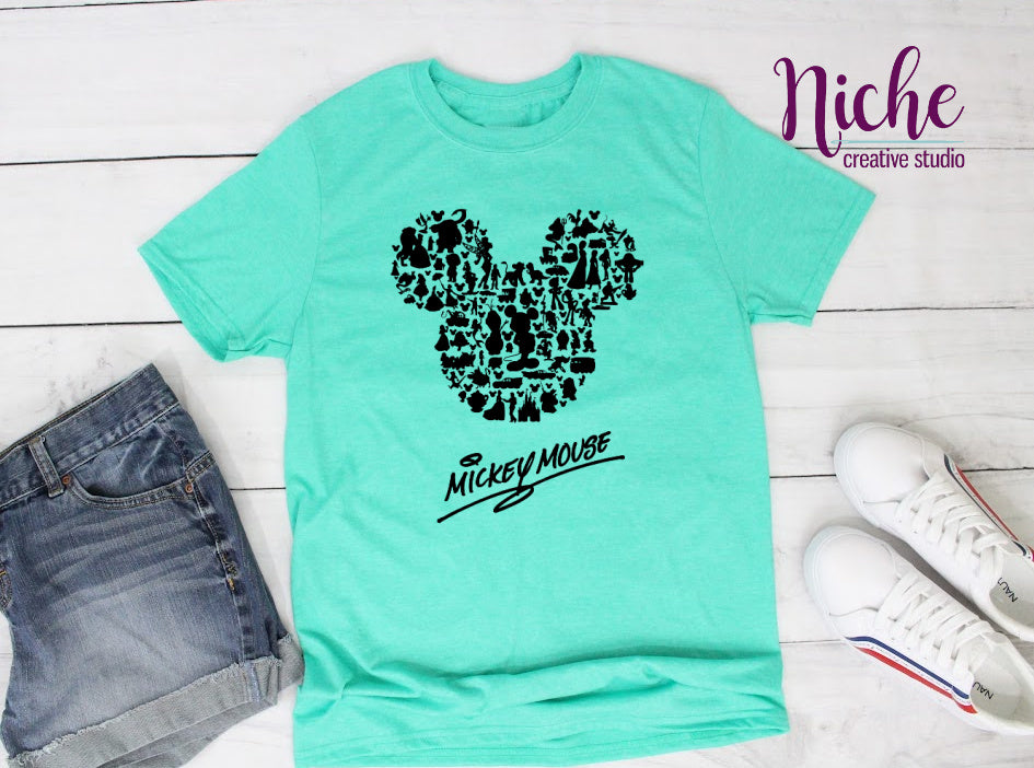 -DIS1797 Collage Silhouette Decal