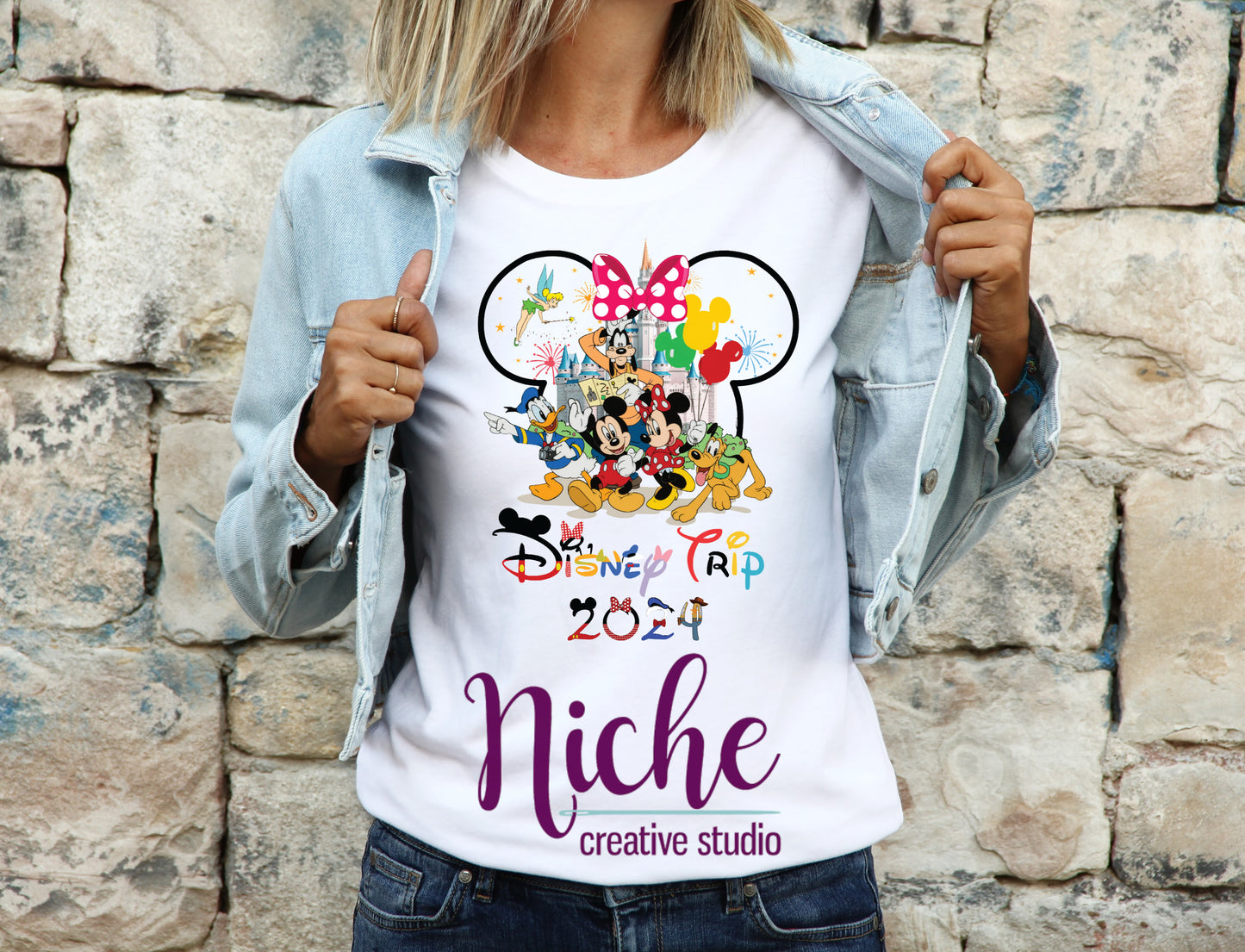 -DIS315 Disney Trip 2024 with Bow Decal