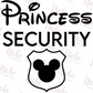 -DIS368 Princess Security Badge Decal