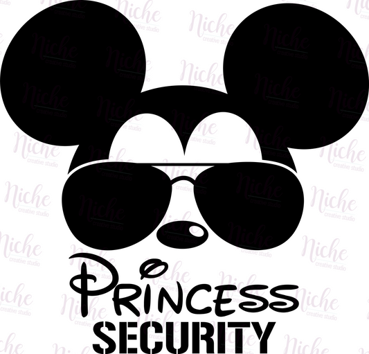 -DIS371 Princess Security Decal