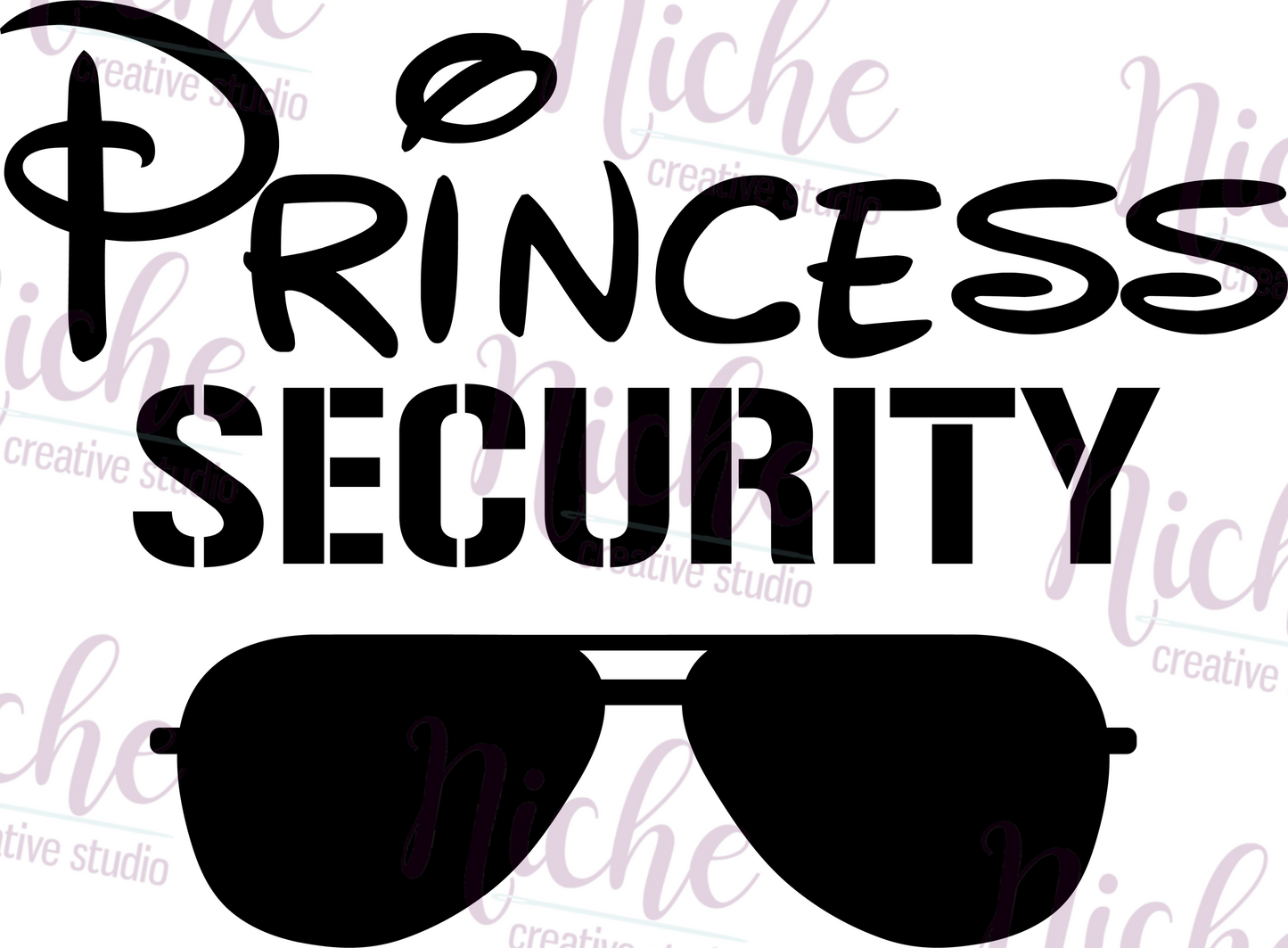 -DIS372 Princess Security Decal
