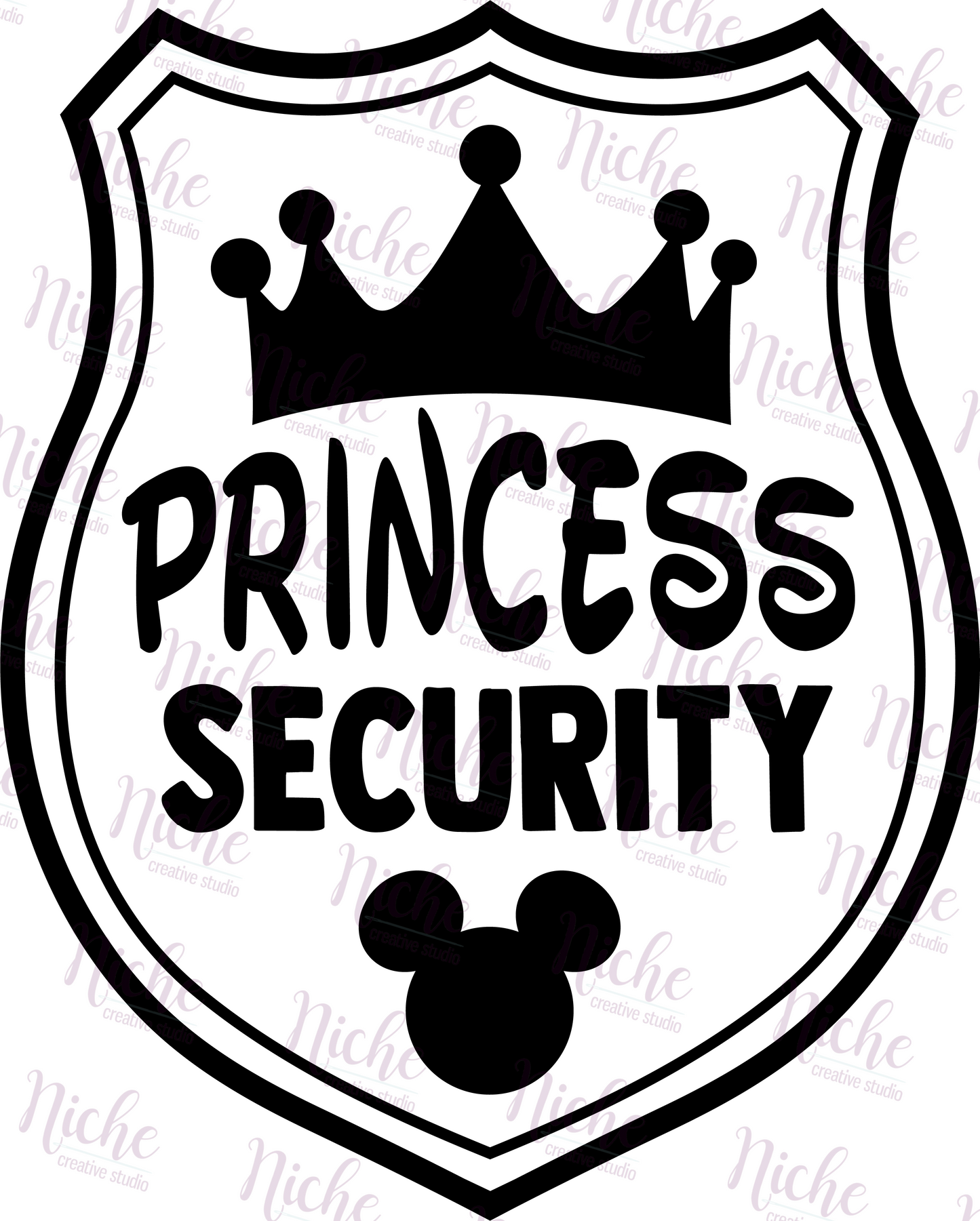 -DIS373 Princess Security Decal
